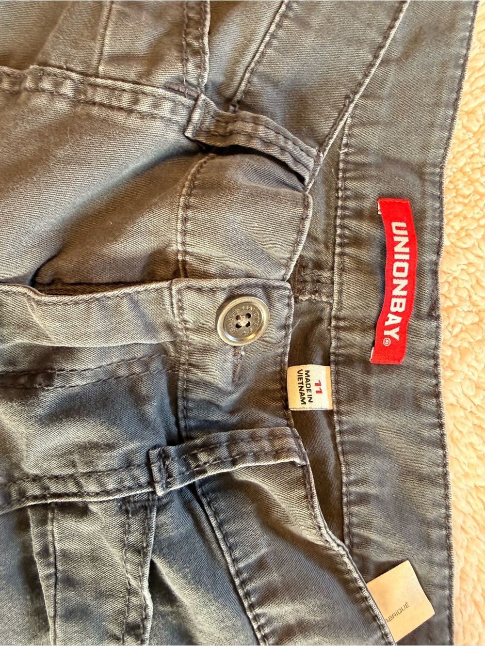 UNIONBAY Women's Gray and Pink Cotton Blend Jean Shorts Duo - Picture 6 of 7